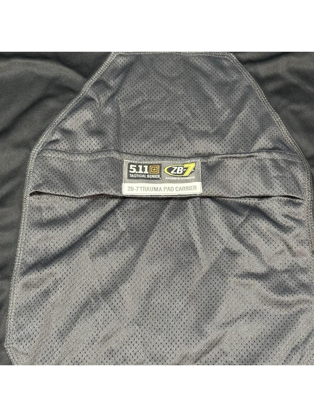 5.11 Tactical Shirt Mens XL Black ZB-7 Trauma Pad Carrier‎ Compression - Picture 5 of 12